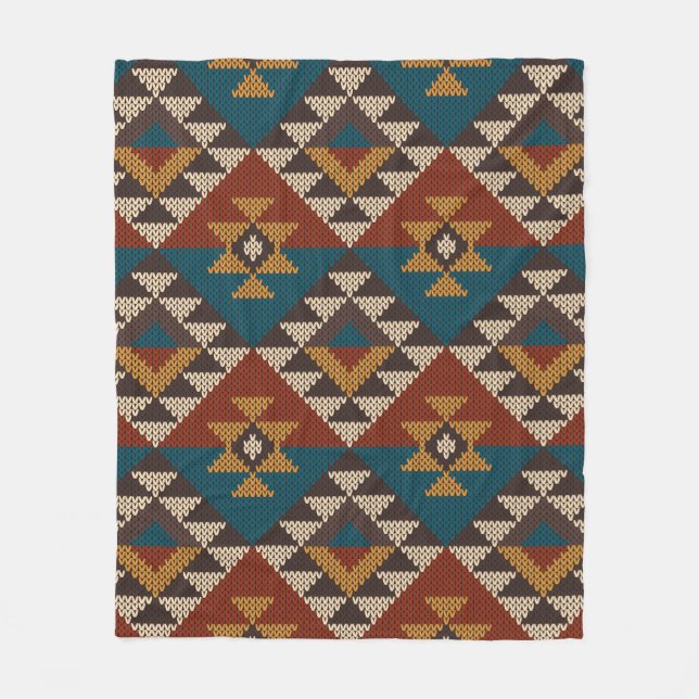 Couverture Polaire Traditional Tribal Aztec seamless pattern on the w (Devant)