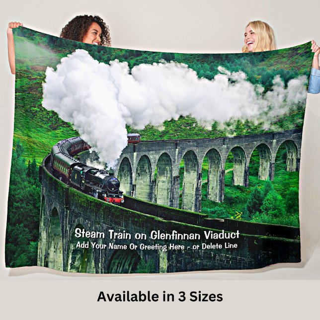 Couverture Polaire Train à vapeur dans le viaduc de Glenfinnan - Ajou (Créateur téléchargé)