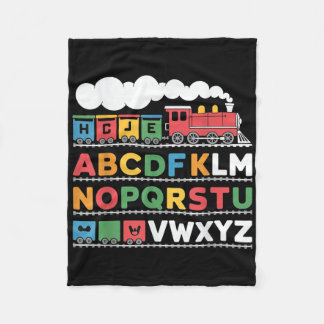 Couverture Polaire Train Railroad Lover Abc Alphabet A-z Abcs Kinderg