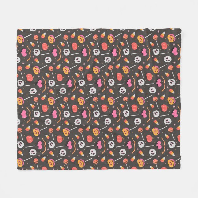 Couverture Polaire Traitements d'Halloween (Devant (Horizontal))