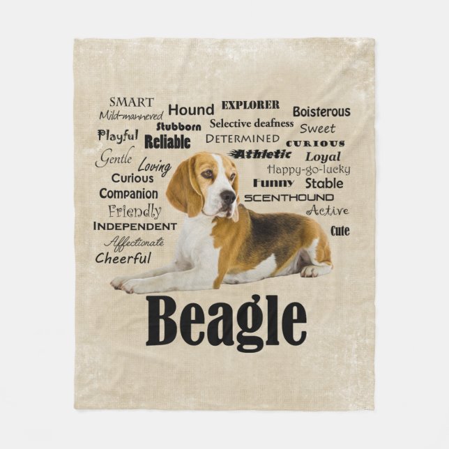 Couverture Polaire Traits beagles (Devant)