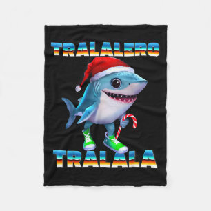 Couverture Polaire Tralalero Tralala Mémes de Brainrot Italien Noël