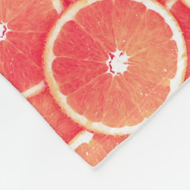 Couverture Polaire Tranches de pamplemousse rose (Coin)