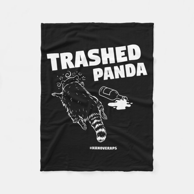 Couverture Polaire Trashed Panda Drunken Raccoon Funny Meme  (Devant)