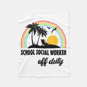 Couverture Polaire Travailleur Social Hors Service Arc-En-Ciel Fin De