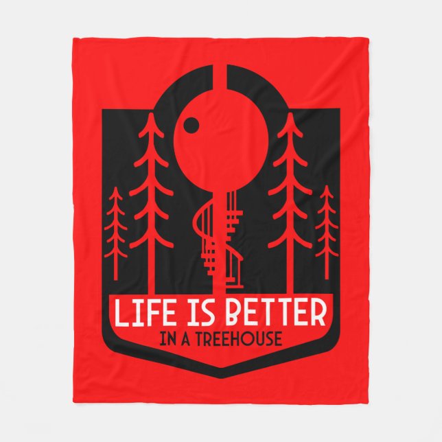 Couverture Polaire Treehouse Playhouse Retour À L'École (Devant)