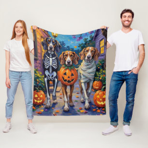 Couverture Polaire Treeing Walker Coonhound en costumes d'Halloween