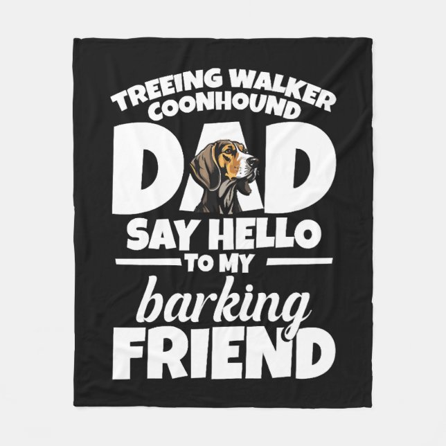 Couverture Polaire Treer Walker Coonhound Papa Dit Bonjour (Devant)