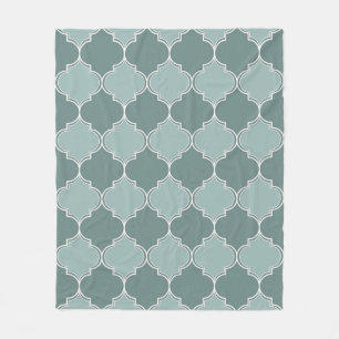 Couverture Polaire Trellis marocain vintage quatrefoil patte sans sou