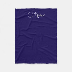 Couverture Polaire Trending Nom manuscrit petit élégant bleu foncé