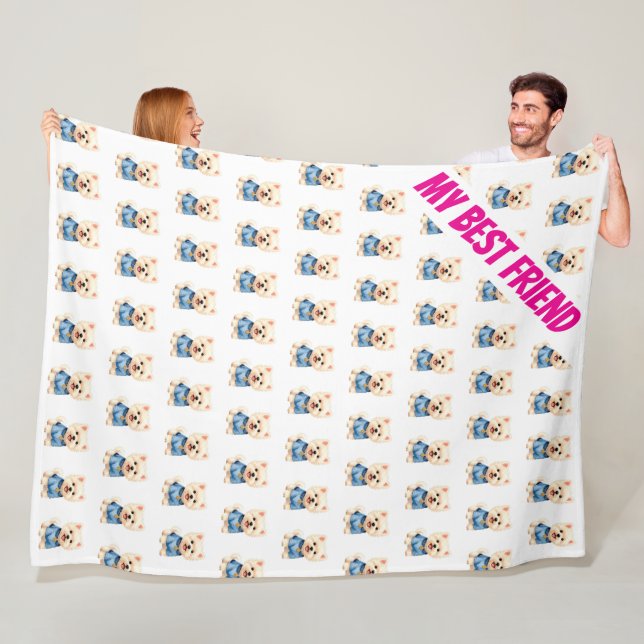 Couverture Polaire Trendy Luxury Grooming Pet Personalized Collection (En situation)