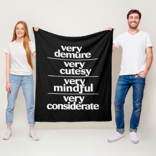 Couverture Polaire Très Décent Très Mignon Très Prévenant Décent