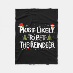 Couverture Polaire Très Probable De Pet Le Rindeer Noël Fam