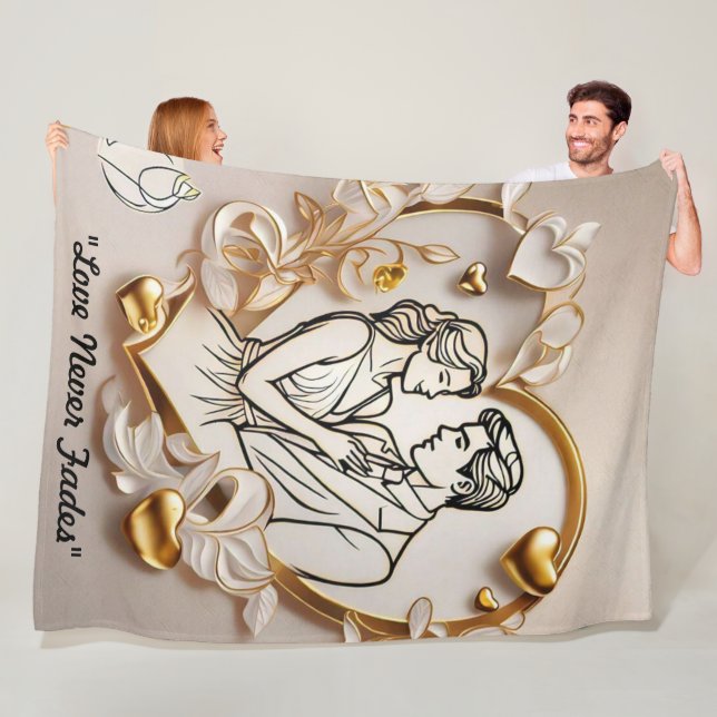 Couverture Polaire "Trésor d'amour intemporel" (En situation)