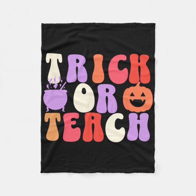 Couverture Polaire Tri Ou Enseigner Halloween Enseignant Super (Devant)