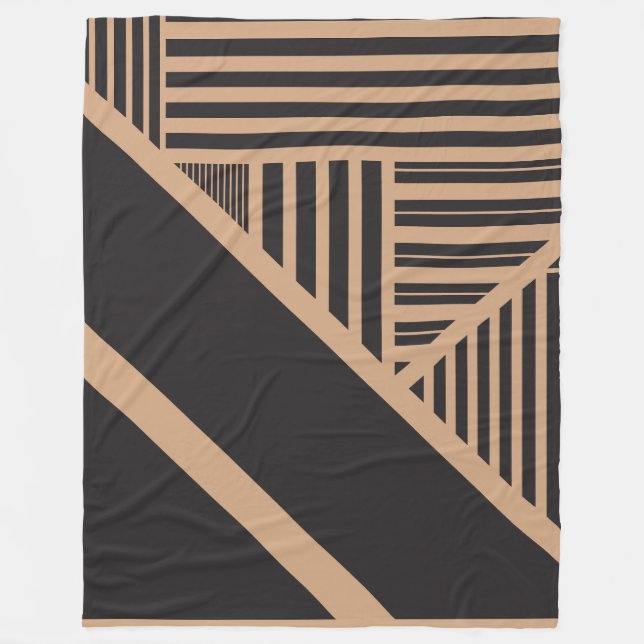 Couverture Polaire Triangle en tan et noir (Devant)