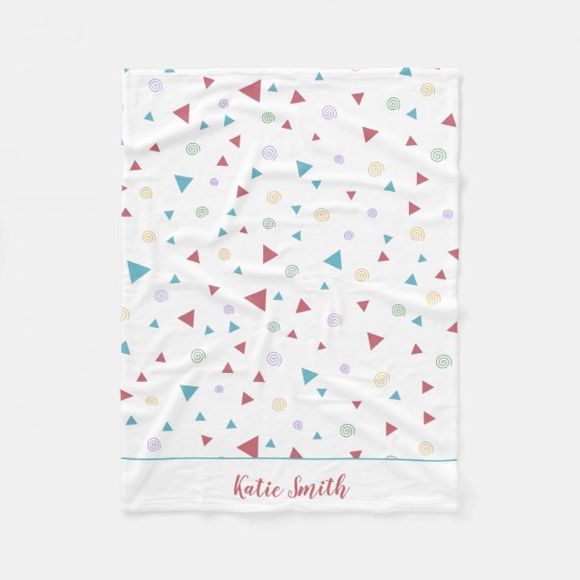 Couverture Polaire Triangle géométrique chic et persiennes (Devant)