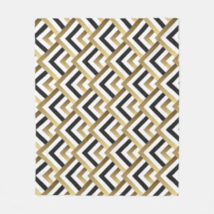 Couverture Polaire Triangles Abstraits : Noir Or sans joint