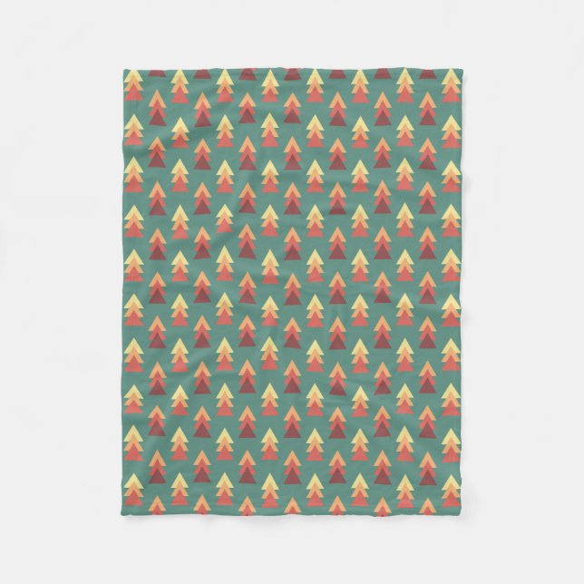 Couverture Polaire Triangles de couleurs rétro (Devant)
