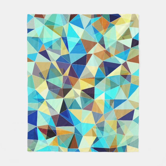 Couverture Polaire Triangles géométriques : Motif Abstrait coloré (Devant)