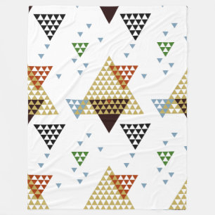 Couverture Polaire Triangles géométriques Pastel Moderne