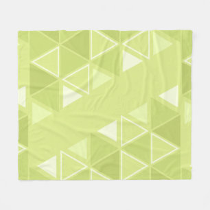 Couverture Polaire Triangles géométriques rétro Chartreuse