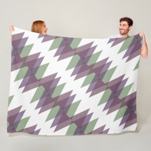 Couverture Polaire Triangles mauve et vert