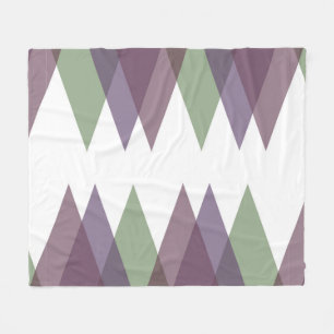 Couverture Polaire Triangles mauve et vert