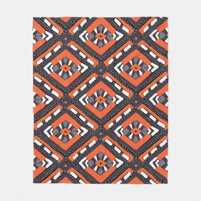 Couverture Polaire Tribal African : Chevron Aztec Sans Seamless. (Devant)