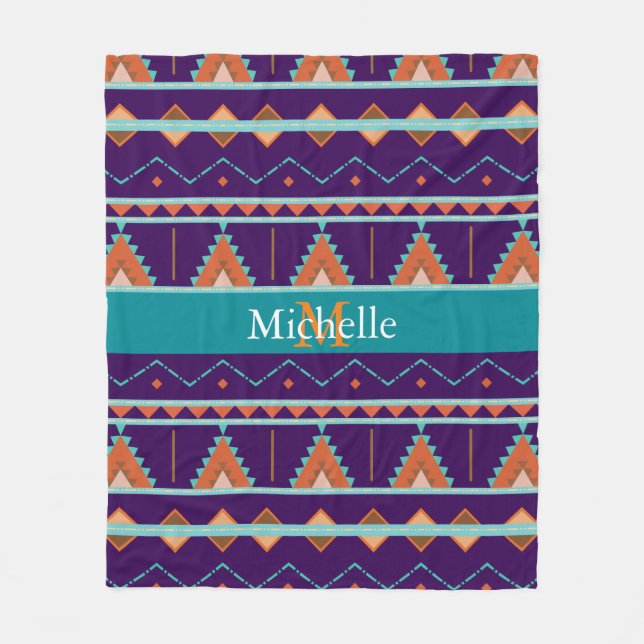 Couverture Polaire Tribal Aztec Bohemian (Devant)