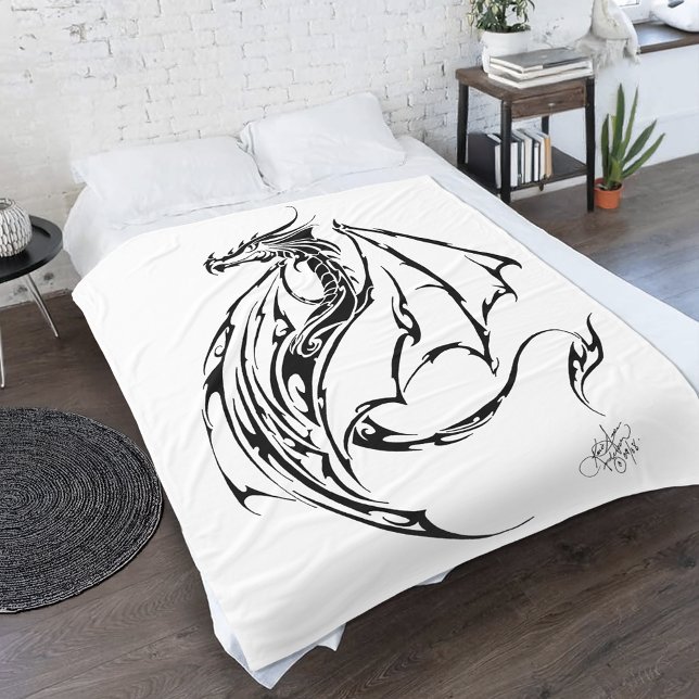 Couverture Polaire Tribal du dragon (Créateur téléchargé)