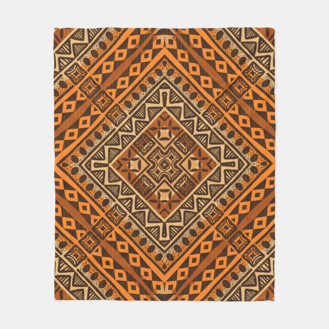Couverture Polaire Tribal ethnique textile motif style africain (Devant)