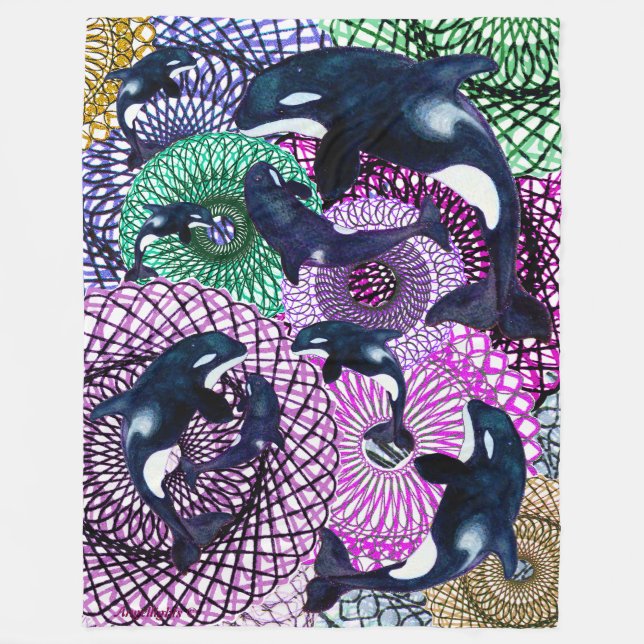 Couverture Polaire Tribal Orca (Devant)