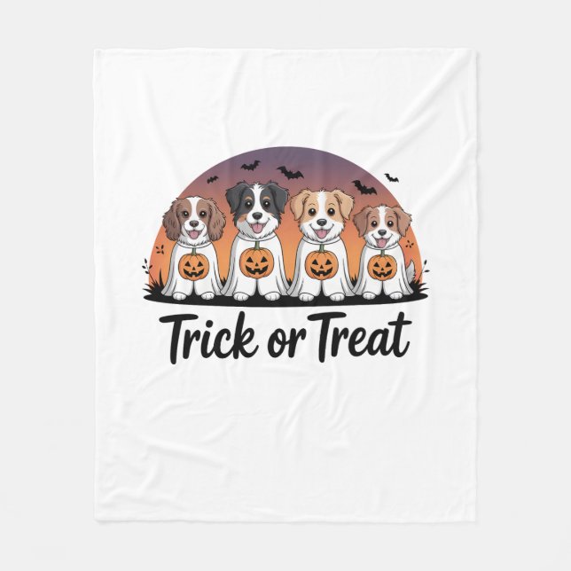 Couverture Polaire Trick or Treat Halloween (Devant)