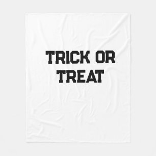 Couverture Polaire Trick ou. Traiter Halloween éffrayant noir simple