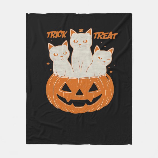 Couverture Polaire Trick ou Treat cats Classic T-Shirt (Devant)