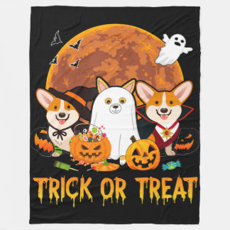 Couverture Polaire Trick ou Treat Corgi Halloween Poison For Dog Love