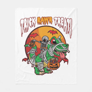 Couverture Polaire Trick Rawr Treat Éffrayant Halloween Dinosaur