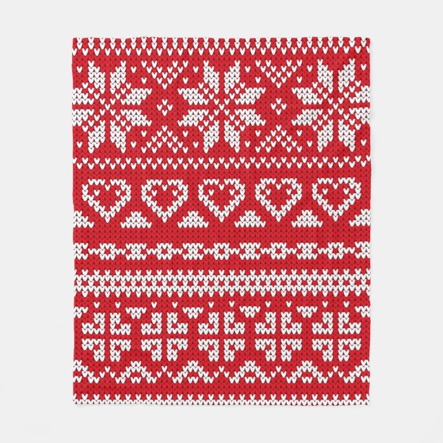 Couverture Polaire Tricot sans couture motif Norvège pull de fête d (Devant)