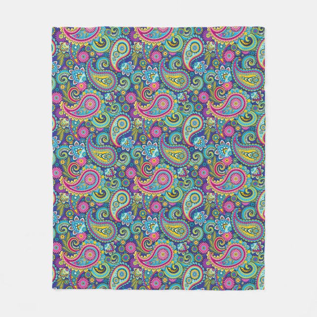 Couverture Polaire Trippy Hippy Paisley Fleece Blanket (Devant)