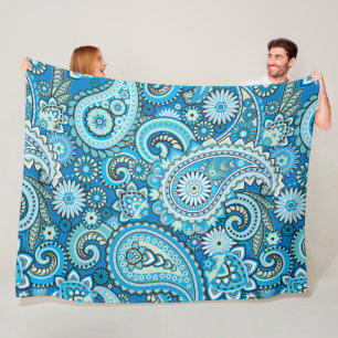 Couverture Polaire Trippy Hippy Retro Paisley