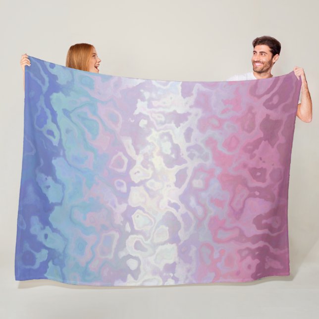 Couverture Polaire Trippy Ripply Super Excentré Bigender Fide drapeau (En situation)