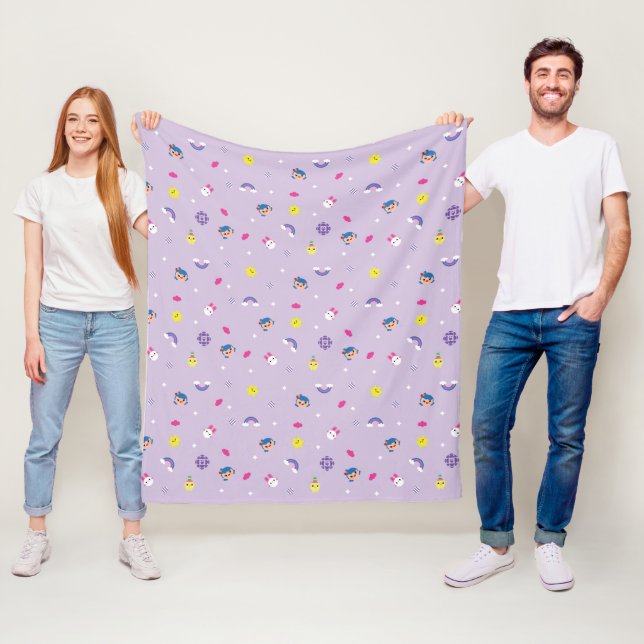 Couverture Polaire TRK - Motif violet (En situation)