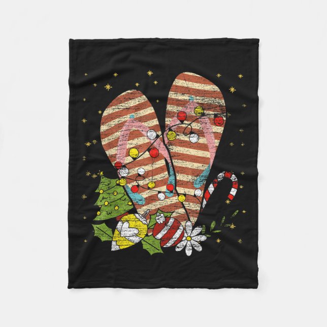 Couverture Polaire Trocal Xmas Summer Vacation Flip Flops Christmas I (Devant)