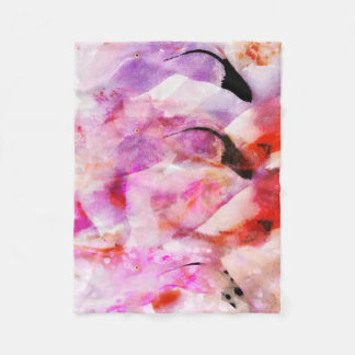 Couverture Polaire Trois Flamants roses