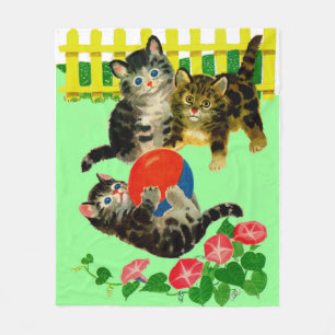 Couverture Polaire trois petits chatons
