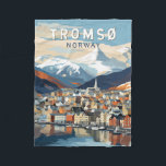 Couverture Polaire Tromso Norvège Travel Art Vintage<br><div class="desc">Conception de déplacement vectoriel rétro Tromso. Tromsø est une ville de la municipalité de Tromsø dans le comté de Troms,  en Norvège.</div>