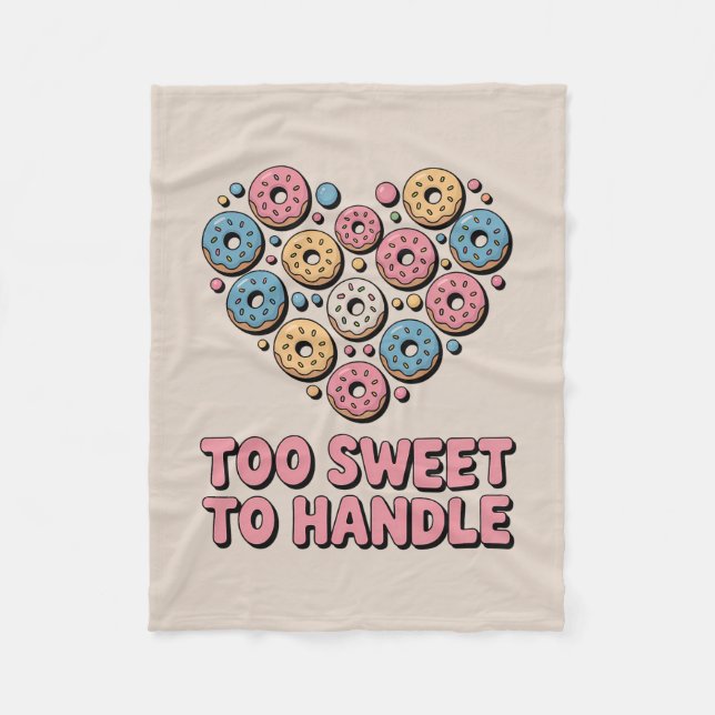 Couverture Polaire Trop doux à manipuler | Enfants Donut (Devant)