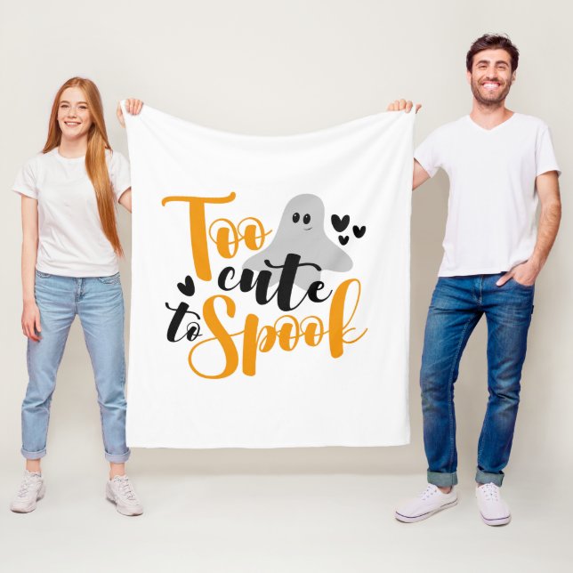 Couverture Polaire Trop Mignon Pour Effrayer Fantôme Halloween Drôle  (En situation)