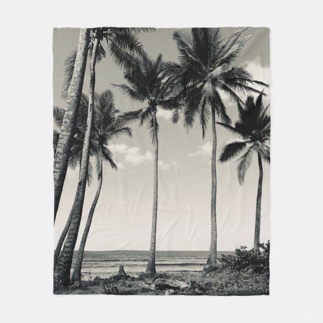 COUVERTURE POLAIRE TROPICAL PALM TREE ON THE BEACH (Devant)